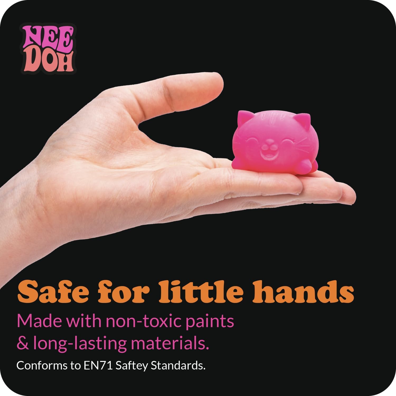 Schylling NeeDoh Teenie Cool Cat - Sensory Squeeze Toy - Contains 3 Mini Groovy Globs - 1.5 Wide - Color May Vary (Pack of 1) - Image 5