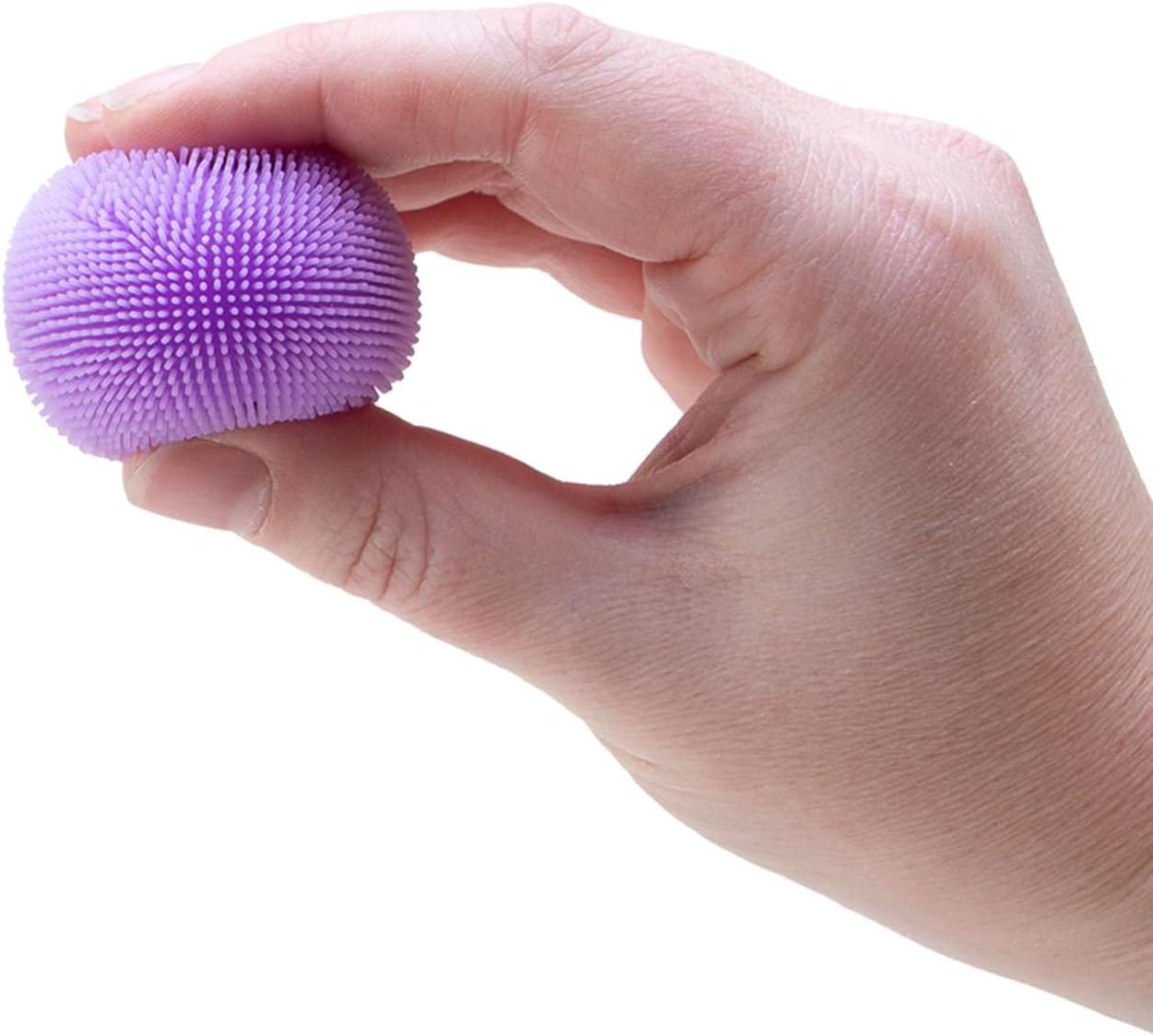 Schylling Teenie NeeDoh Fuzz Ball - Mini Sensory Toy with a Velvet Texture and Soft Cloud Squish - Color May Vary; Three Fuzz Balls Per Pack - Image 4