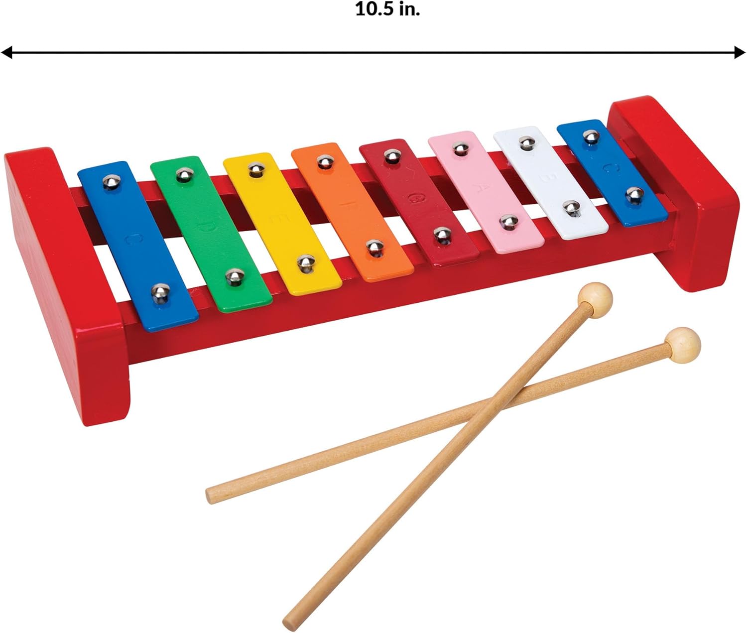 Schylling Wooden Xylophone - Colorful Kids Instrument - Includes Wooden Mallets and Embossed Metal Keys - Ages 3 and Up - Image 5