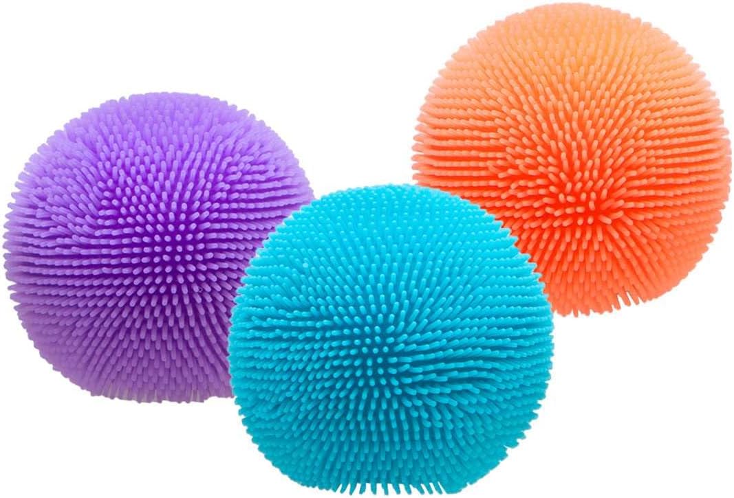 Schylling Teenie NeeDoh Fuzz Ball - Mini Sensory Toy with a Velvet Texture and Soft Cloud Squish - Color May Vary; Three Fuzz Balls Per Pack - Image 3