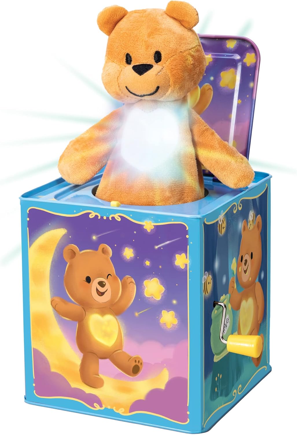 Schylling-Teddy Bear Pop N Glow Jack in The Box-18+mo-TPGJB. Small - Image 6